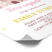 Pink Gold Blumendruck Crown Time Kapsel Poste Poster (Ecke)