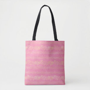 Pink & Gold Boho-Einhorn-Muster Tasche