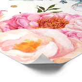 Pink Gold Boho Elephant Kinderzimmer Mauer Prinz Poster (Ecke)