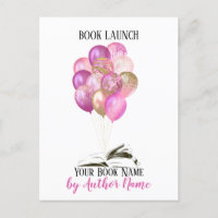 Pink Gold Book Launch Party Einladung Postcard