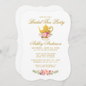 Pink Gold Brautparty Tee Party Einladung B (Vorne/Hinten)