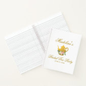 Pink Gold Brautparty Tee Party Geschenkliste Notizblock (Innenseite)