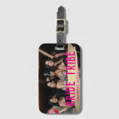 Pink Gold Bribe Stamm Foto Bridesmaid Geschenk Gepäckanhänger (Vorderseite Vertikal)