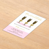 Pink Gold Brunch and Bubbly Bridal Shower Acryleinladungen (Ablage )