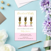 Pink Gold Brunch and Bubbly Bridal Shower Acryleinladungen (In Situ (Hochzeit))