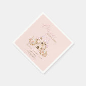 Pink Gold Burg Princess Baby Dusche Serviette (Ecke)