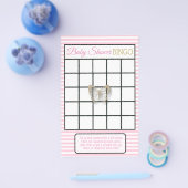 Pink & Gold Butterfly Baby Showspiele Flyer (Einzeln)