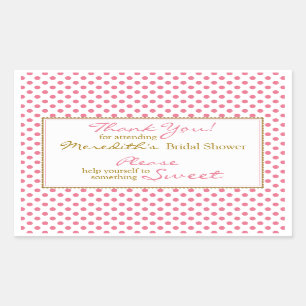Pink Gold Candy Buffet Brautparty Stickers