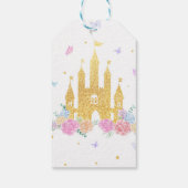 Pink Gold Castle Prinzessin Geburtstag Vielen Dank Geschenkanhänger (Rückseite)