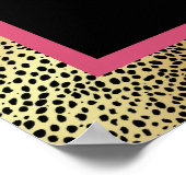 Pink Gold Cheetah Print Beauty Boutique Sign Poster (Ecke)
