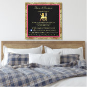 Pink Gold Cheetah Print Boutique Information Sign Leinwanddruck (Insitu (Schlafzimmer))