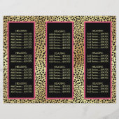 Pink Gold Cheetah Trifold Produktbroschüre (Rückseite)