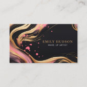 Pink Gold Chic Fashion QR Code Business Card Visitenkarte (Vorderseite)
