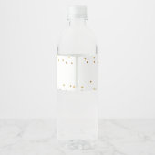 Pink Gold Chic Floral Water Flasche Etikett (Rückseite)