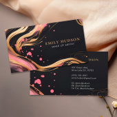 Pink Gold Chic Mode Ästhetik Visitenkarte