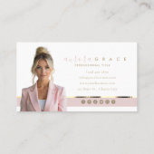 Pink & Gold-Chic-Visitenkarte Visitenkarte (Rückseite)