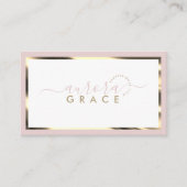 Pink & Gold-Chic-Visitenkarte Visitenkarte (Vorderseite)