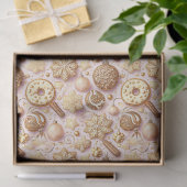 Pink Gold Christmas Pattern#12 ID1009 Wrapping Seidenpapier (Geschenk)
