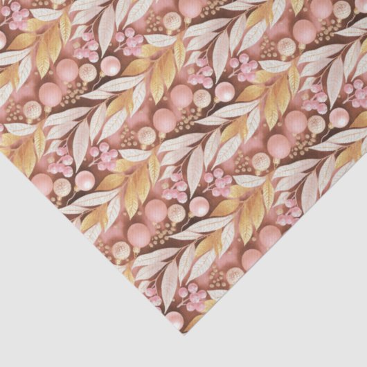 Pink Gold Christmas Pattern#22 ID1009 Seidenpapier (Detail)