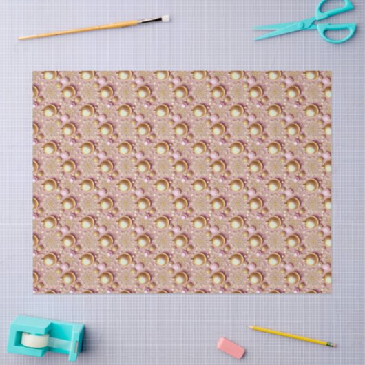 Pink Gold Christmas Pattern#31 ID1009 Seidenpapier (Basteln)