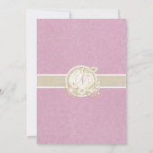 Pink Gold Cinderella Carriage Baby Dusche Einladung (Rückseite)