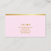 Pink Gold Classic und Chic Jewelry Display Card Visitenkarte (Rückseite)