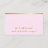 Pink Gold Classic und Chic Jewelry Display Card Visitenkarte (Vorderseite)