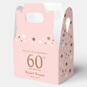 Pink Gold Confetti 60. Geburtstag Custom Geschenkschachtel (Geöffnet)