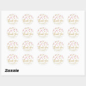 Pink Gold Confetti Baby Dusche Danke Sticker (Blatt)