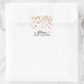 Pink Gold Confetti Baby Dusche Umschlag Aufkleber (Tasche)