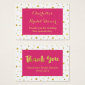 Pink Gold Confetti Brautparty Gefälte Tags (Vorne & Hinten)