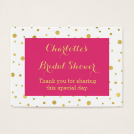 Pink Gold Confetti Brautparty Gefälte Tags