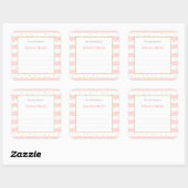 Pink Gold Confetti Buchzeichen Sticker (Blatt)