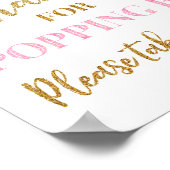 Pink Gold Confetti Danke für Popping By Sign Poster (Ecke)