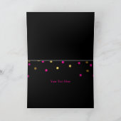 Pink & Gold Confetti Danke Karte (Innenseite)