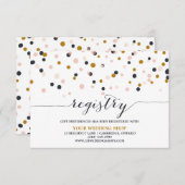 Pink & Gold Confetti Dots Geschenkkarte Begleitkarte (Vorne/Hinten)