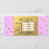 Pink & Gold Confetti Dots Glam Geschenkgutschein (Rückseite)