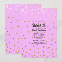 Pink & Gold Confetti Dots Moderner Glamour Glam