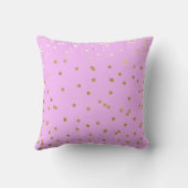 Pink & Gold Confetti Dots Moderner Glamour Glam Kissen (Rückseite)