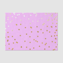 Pink & Gold Confetti Dots Moderner Glamour Glam Seidenpapier