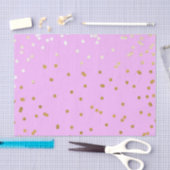 Pink & Gold Confetti Dots Moderner Glamour Glam Seidenpapier (Handwerk)