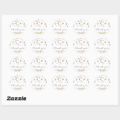 Pink & Gold Confetti Dots Vielen Dank Sticker (Blatt)
