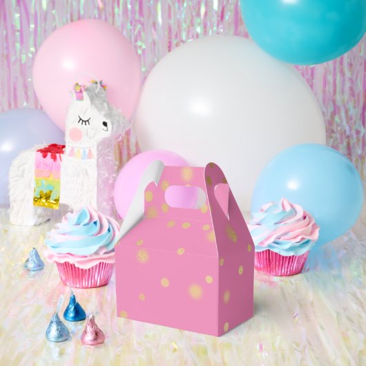 Pink Gold Confetti Geschenkschachtel (Party)