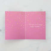 Pink Gold Confetti Karte (Innenseite)