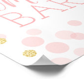 Pink Gold Confetti Kinderdusche MOMosa Bar Mimosa Poster (Ecke)