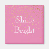 Pink Gold Confetti Magnet (Vorne)