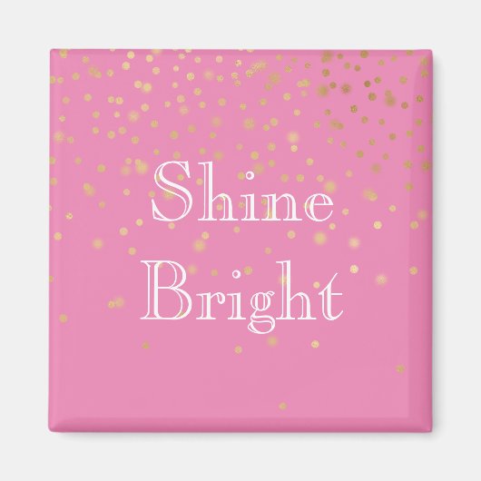 Pink Gold Confetti Magnet (Vorne)
