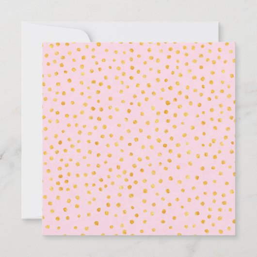 Pink Gold Confetti Polka Dots Graduation Party Einladung (Rückseite)