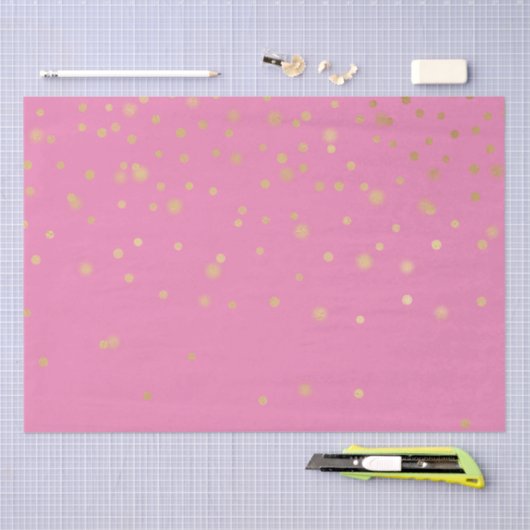 Pink Gold Confetti Seidenpapier (Handwerk)