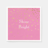 Pink Gold Confetti Serviette (Vorderseite)